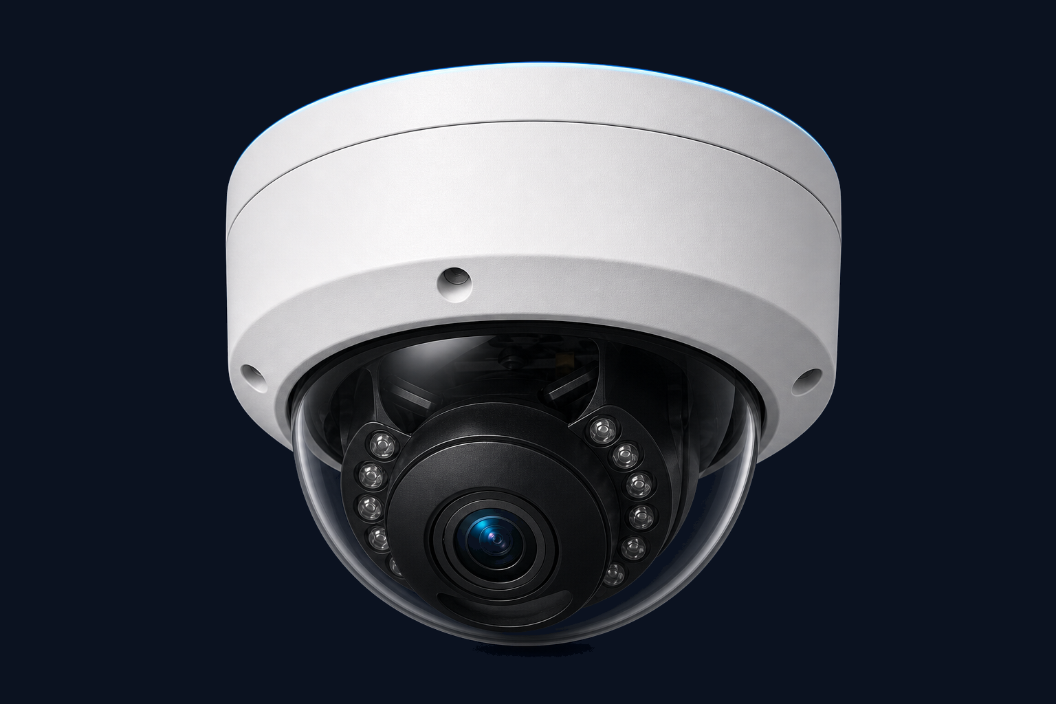5 MP dome IP camera with IR LED ring around the lens and IP67 weatherproof housing